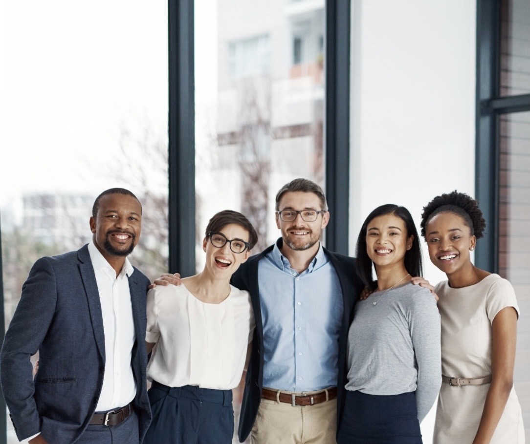 Diverse team of consultants and engineers at Annelise-Zane Global Solutions